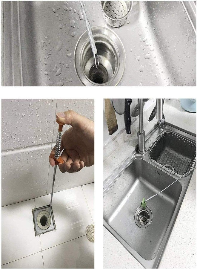 Crispy™ Sink Cleaning Hook Sewer, Spring Cleaner Hair Dredging Tool (0.6 m, 24 cm) - Image 3